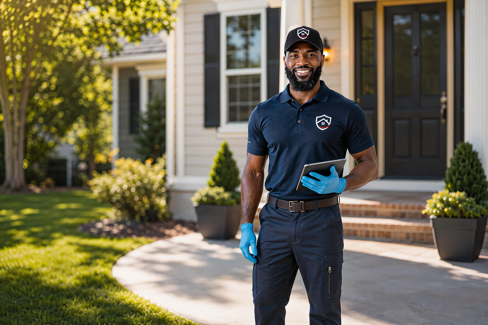 Adibug technician arriving at a Hampton Roads home